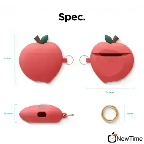 Elago Peach Hang Case Red for Airpods (EAP-PEACH-RD)
